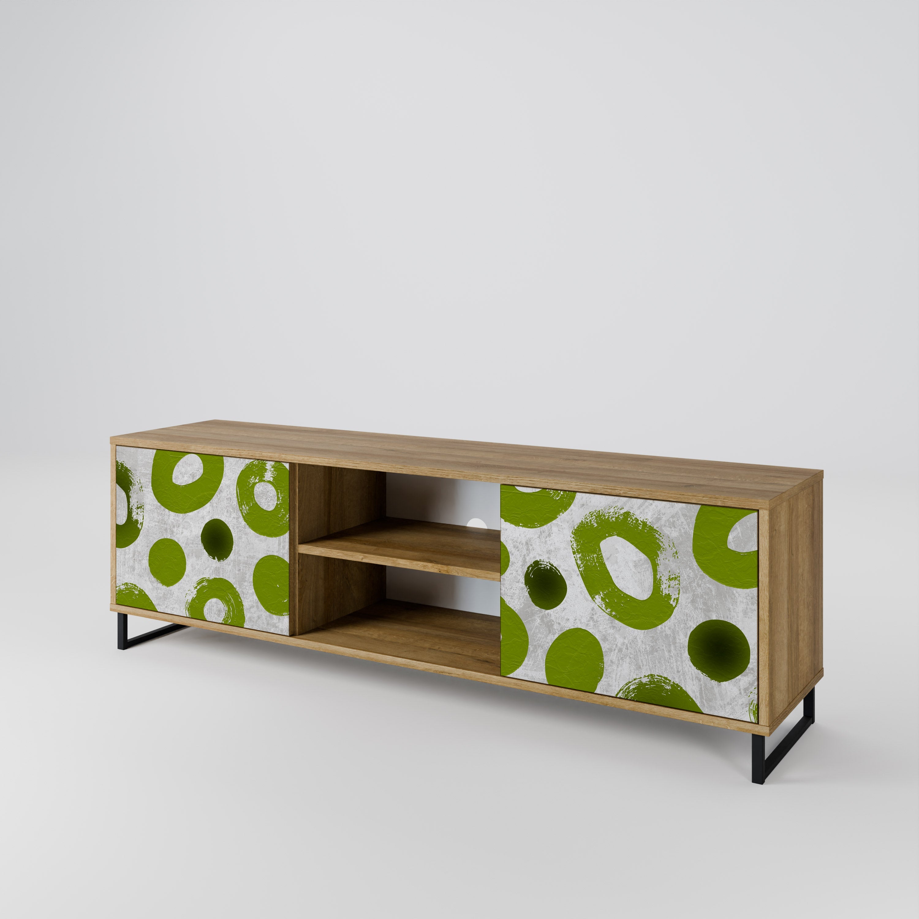 GREEN RHAPSODY 2-türiger TV-Ständer in Eichenoptik