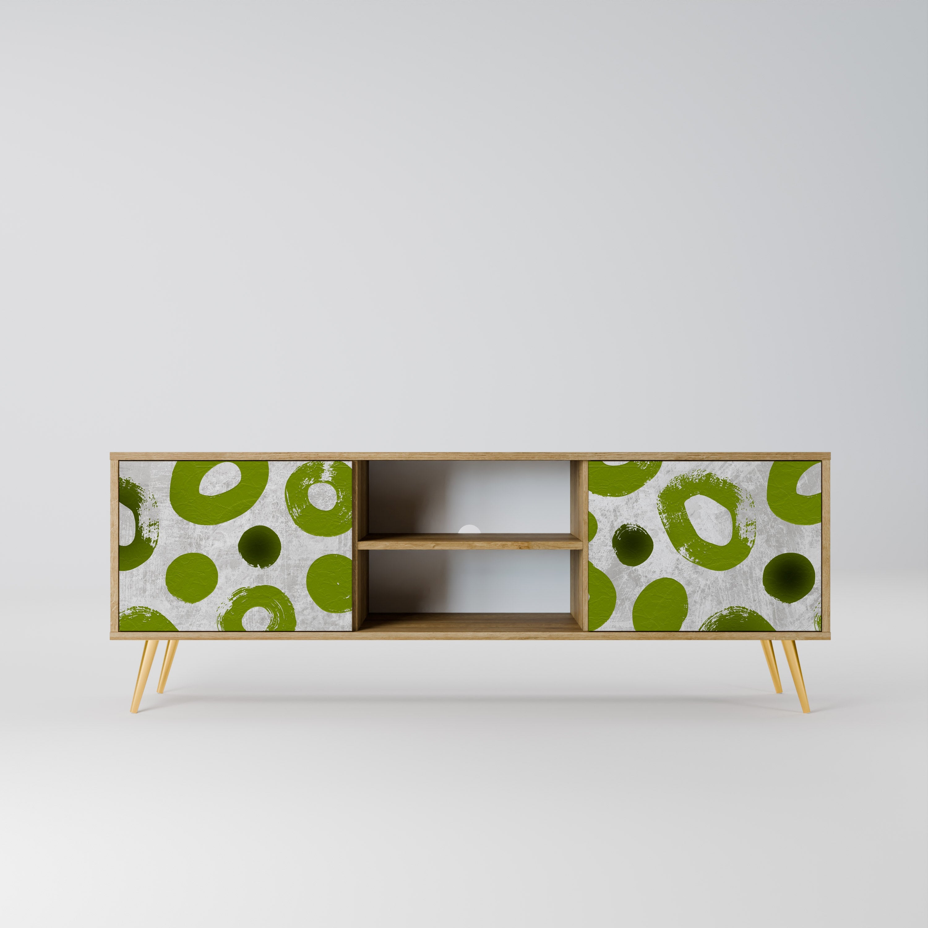 GREEN RHAPSODY 2-türiger TV-Ständer in Eichenoptik