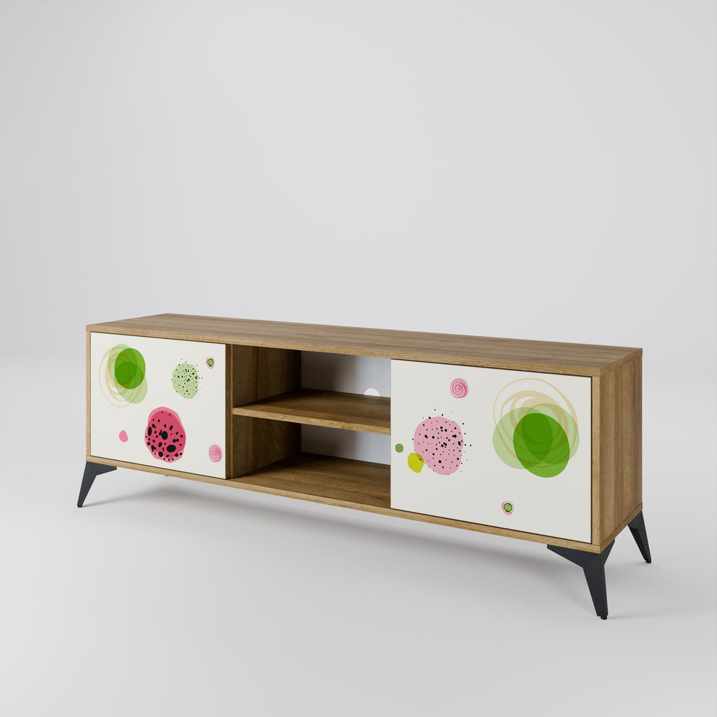 COLORFUL COSMOS 2-türiger TV-Ständer in Eichenoptik