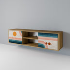 TWO HALVES TV-Lowboard mit 2 Türen in Eiche-Optik