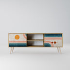 TWO HALVES TV-Lowboard mit 2 Türen in Eiche-Optik