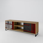 GRAY FIGURES TV-Lowboard mit 2 Türen in Eiche-Optik