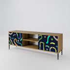 CONTRAST DANCE 2-Door TV Stand in Oak Effect