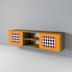 TEARS IN HEAVEN 2-Door TV Stand in Oak Effect