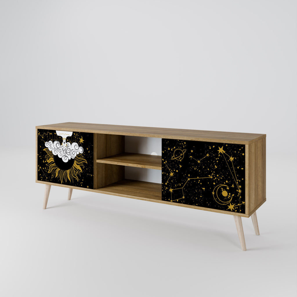 STELLAR CONSTELLATIONS 2-türiger TV-Ständer in Eichenoptik