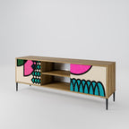 GEOMETRIC RHAPSODY TV-Lowboard mit 2 Türen in Eiche-Optik