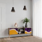 INDEPENDENT BORDER TV-Lowboard mit 2 Türen in Eiche-Optik