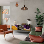 INDEPENDENT BORDER TV-Lowboard mit 2 Türen in Eiche-Optik