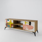 INTERSTELLAR VIBES TV-Lowboard mit 2 Türen in Eiche-Optik