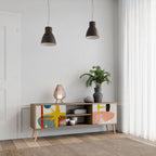 INTERSTELLAR VIBES TV-Lowboard mit 2 Türen in Eiche-Optik