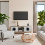 BLACK HOLE TV-Lowboard mit 2 Türen in Eiche-Optik