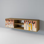 COLORFUL STRINGS TV-Lowboard mit 2 Türen in Eiche-Optik