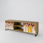 COLORFUL STRINGS TV-Lowboard mit 2 Türen in Eiche-Optik