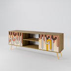 COLORFUL STRINGS TV-Lowboard mit 2 Türen in Eiche-Optik