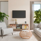 COLORFUL STRINGS TV-Lowboard mit 2 Türen in Eiche-Optik