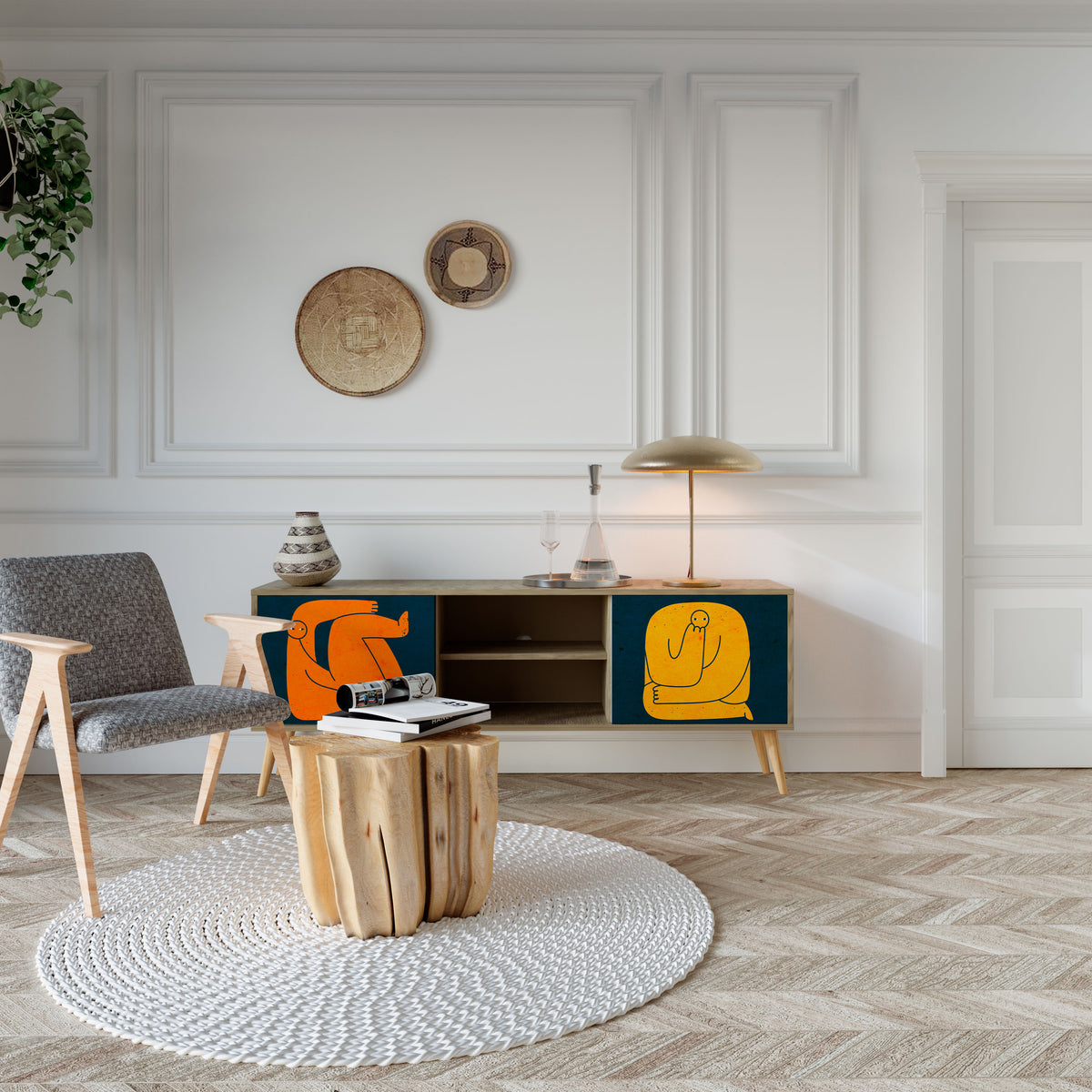 TOGETHER BUT SEPARATELY 2-türiges TV-Lowboard