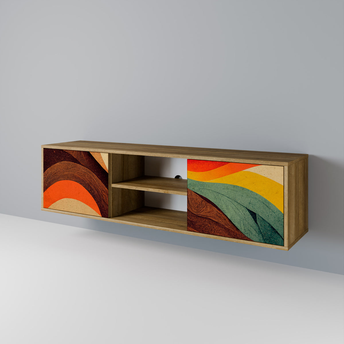 COLORFUL STRANDS 2-Door TV Cabinet