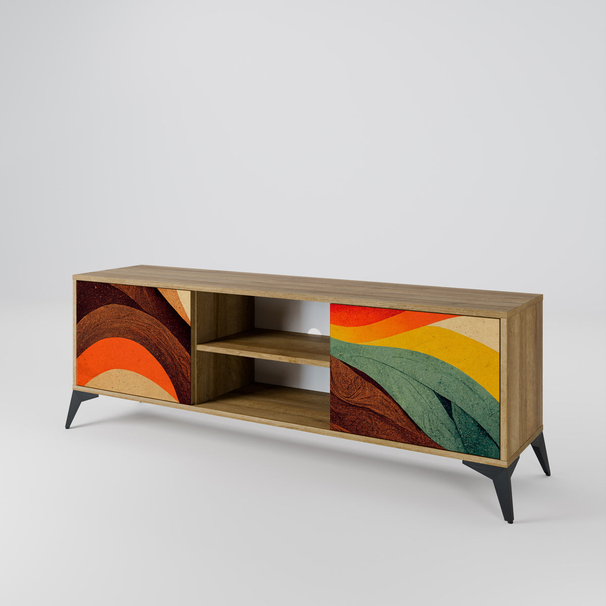 COLORFUL STRANDS 2-Door TV Cabinet