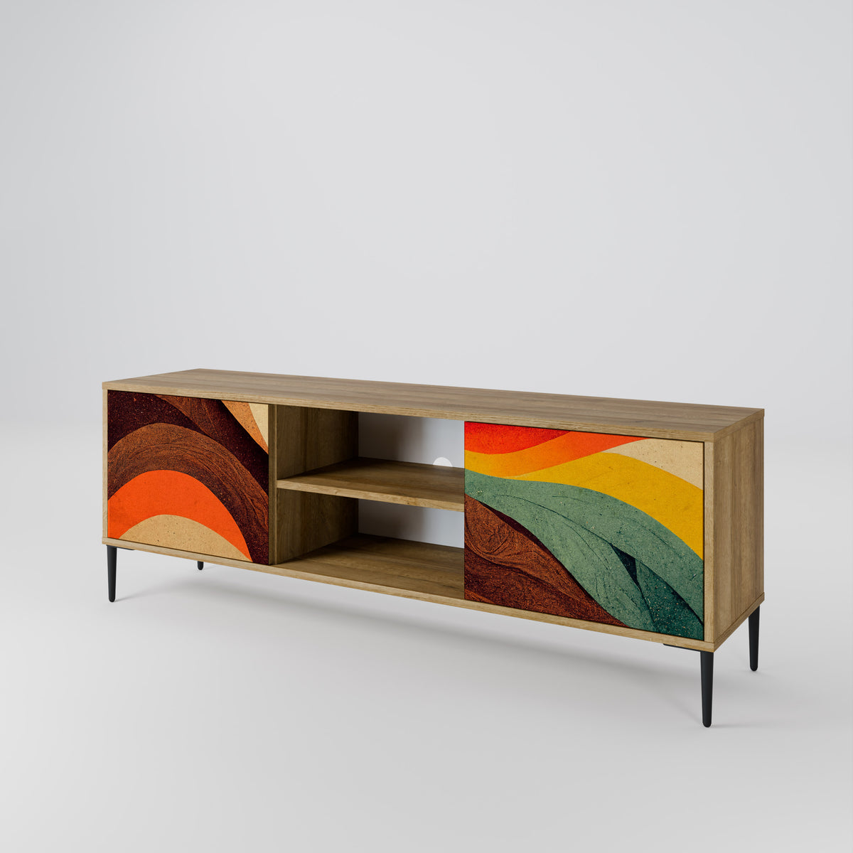 COLORFUL STRANDS 2-Door TV Cabinet