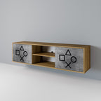 GAMER CHOICE TV-Lowboard mit 2 Türen in Eiche-Optik