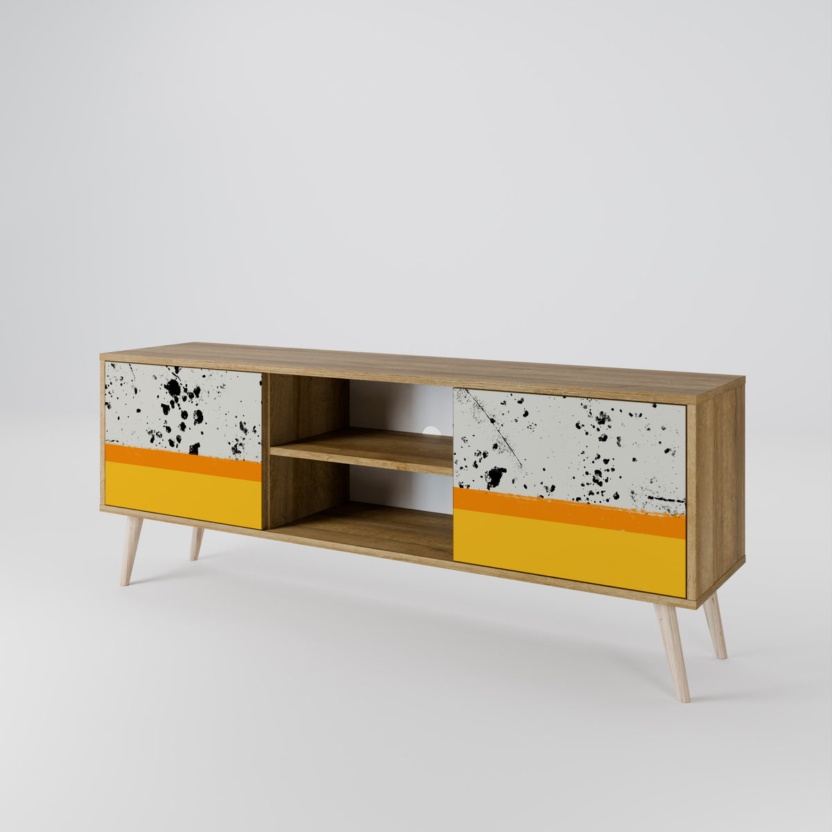 DYED BY ORANGE 2-Door TV Cabinet