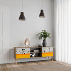 DYED BY ORANGE TV-Lowboard mit 2 Türen in Eiche-Optik