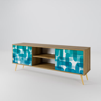 TURQUOISE RECTANGLES 2-türiges TV-Lowboard