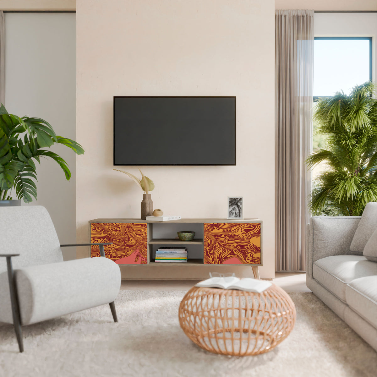FLOATING THOUGHTS 2-Door TV Cabinet