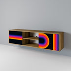 BLINDED BY THE LIGHTS TV-Lowboard mit 2 Türen in Eiche-Optik