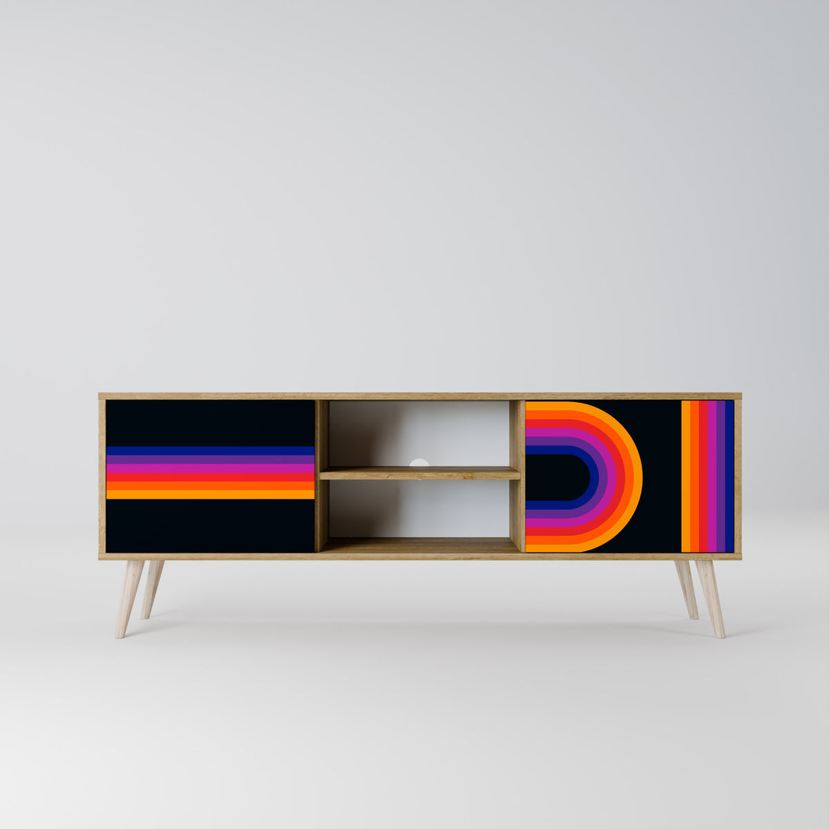 BLINDED BY THE LIGHTS 2-Door TV Cabinet