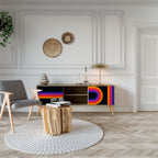 BLINDED BY THE LIGHTS TV-Lowboard mit 2 Türen in Eiche-Optik