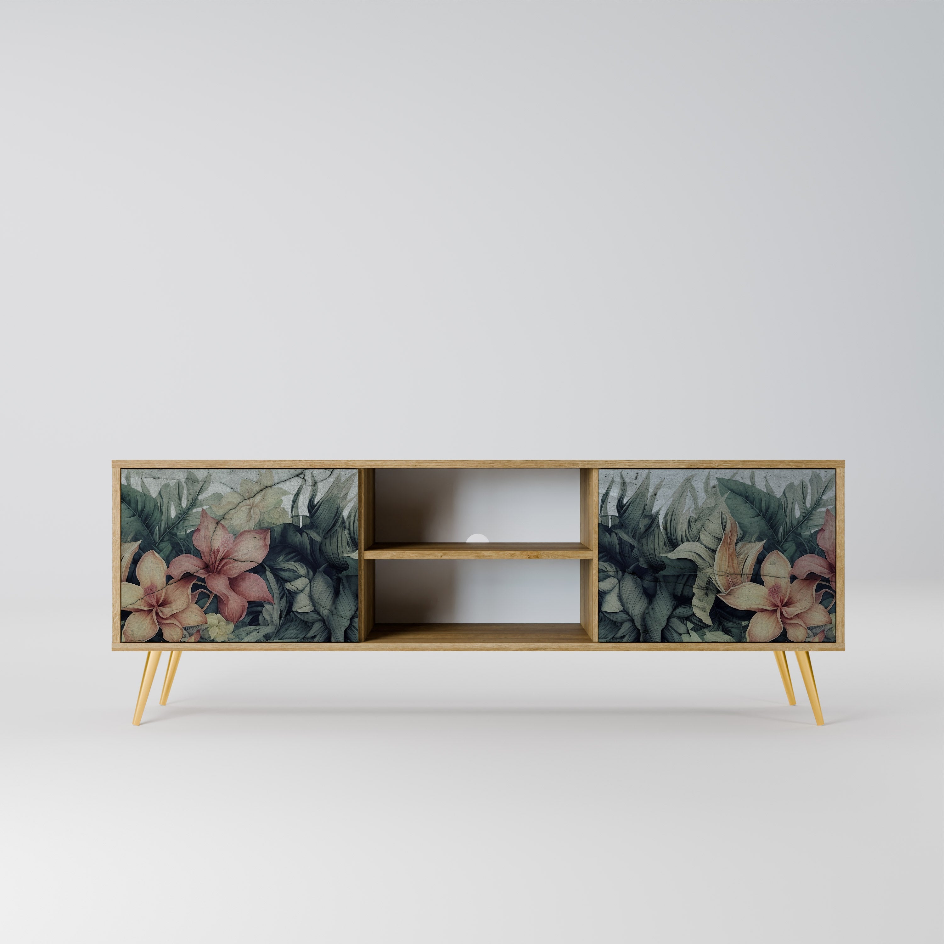 HEAVENLY BLOOM 2-türiger TV-Ständer in Eichenoptik