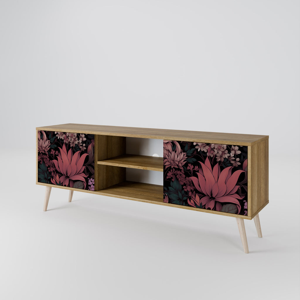 FLORAL WHISPER 2-türiger TV-Ständer in Eichenoptik
