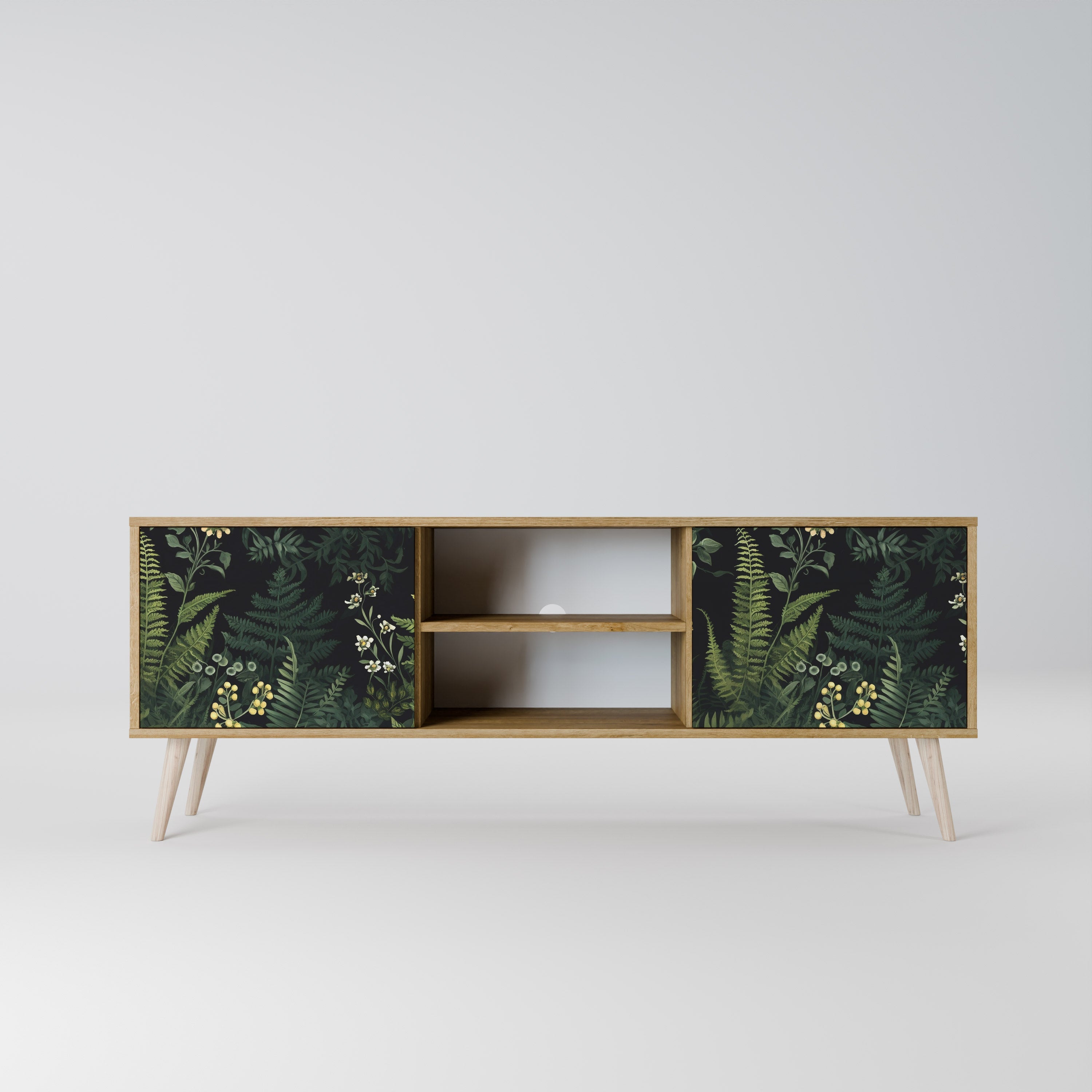 FERN FLOWERS 2-türiger TV-Ständer in Eichenoptik