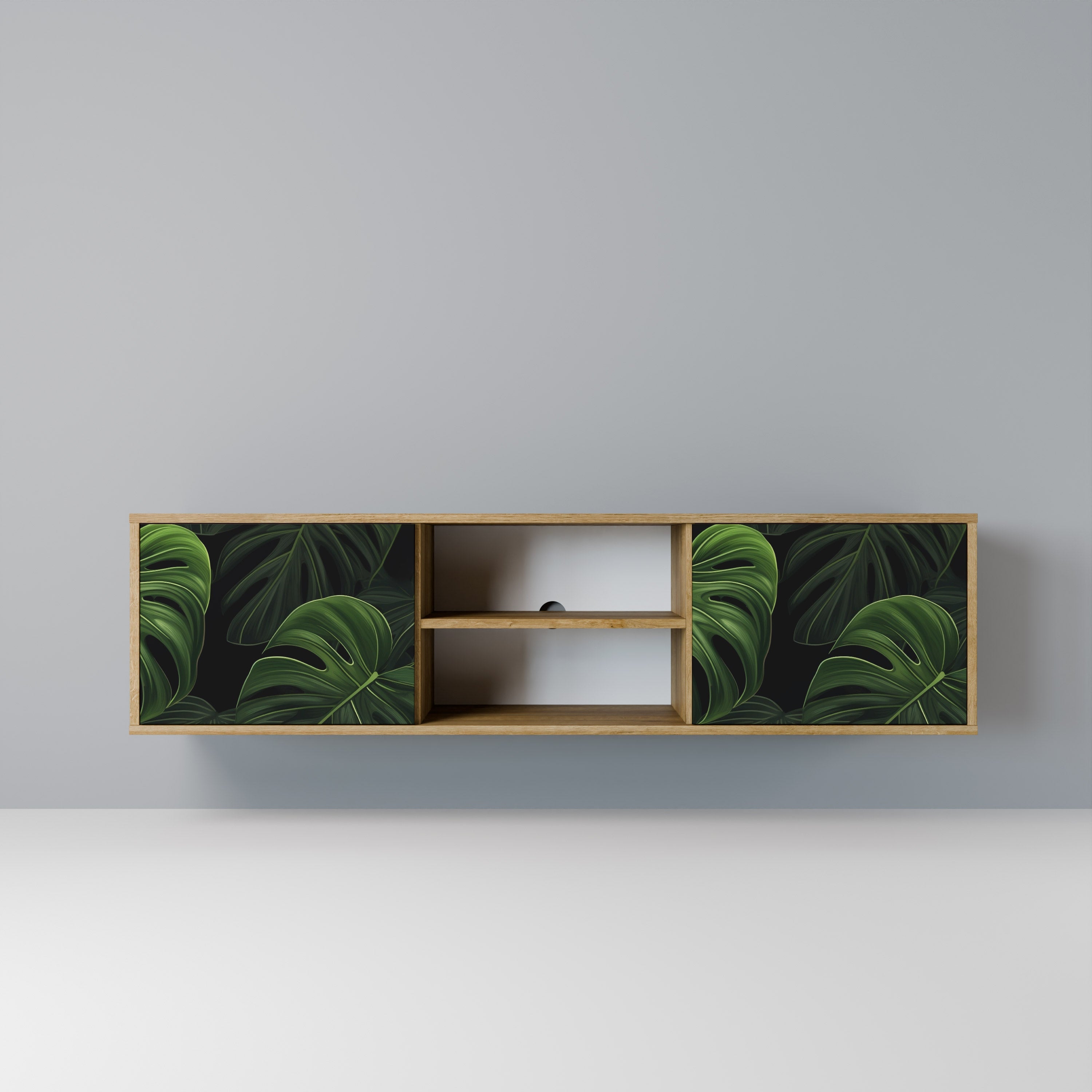 INFINITE MONSTERA 2-türiger TV-Ständer in Eichenoptik