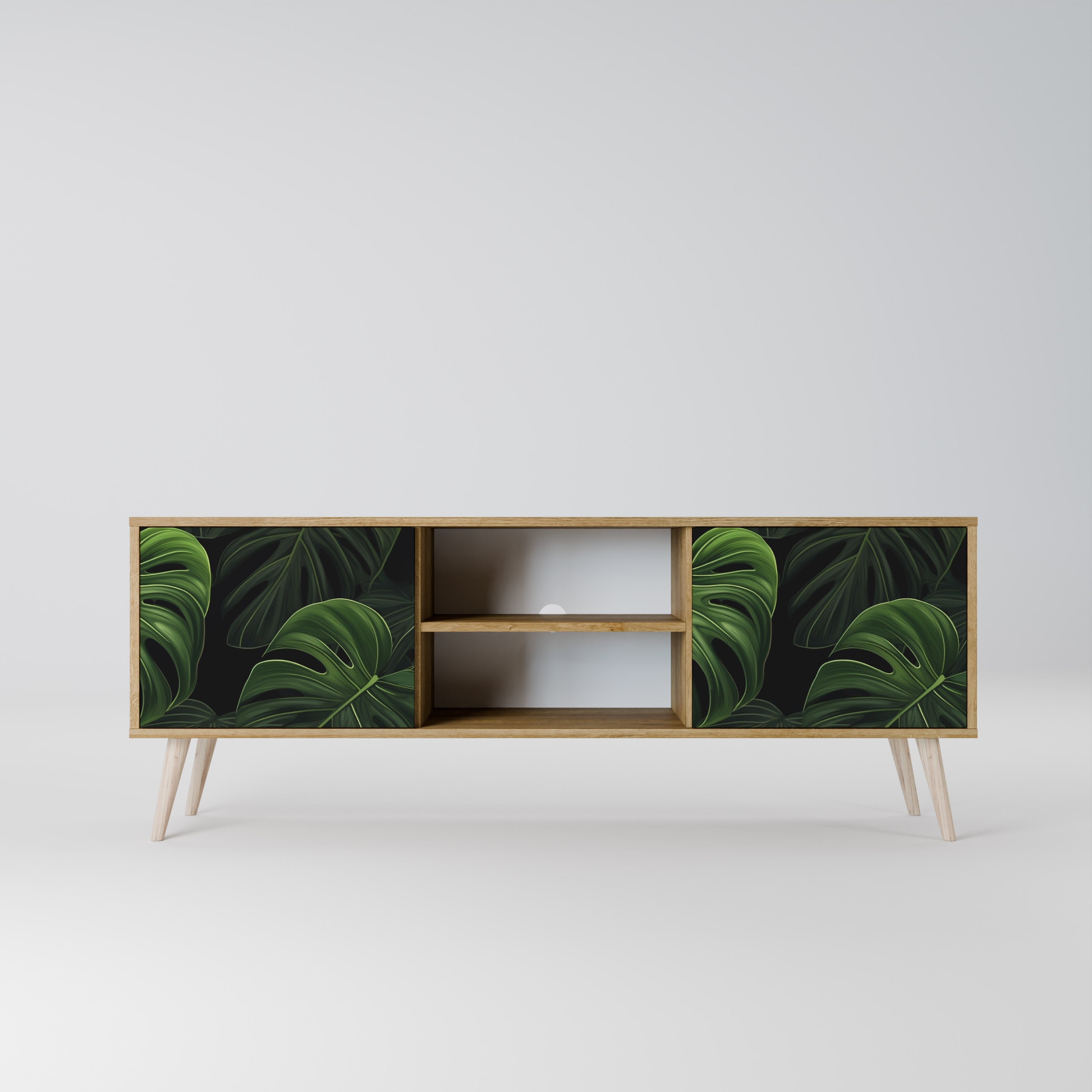 INFINITE MONSTERA 2-türiger TV-Ständer in Eichenoptik