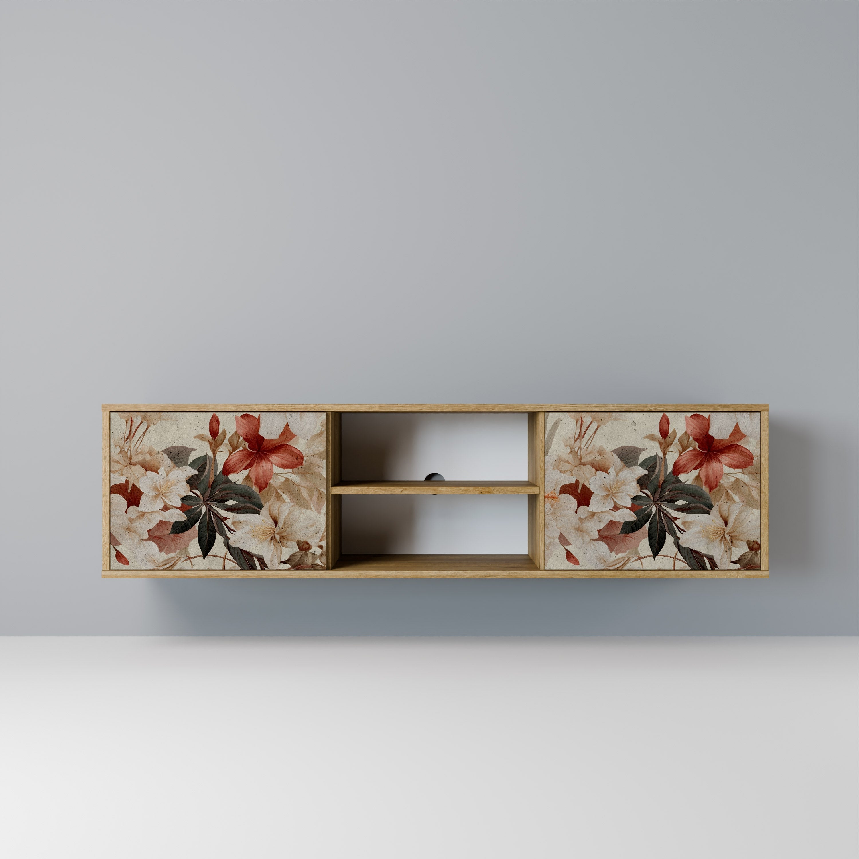 PETAL HARMONY 2-türiger TV-Ständer in Eichenoptik