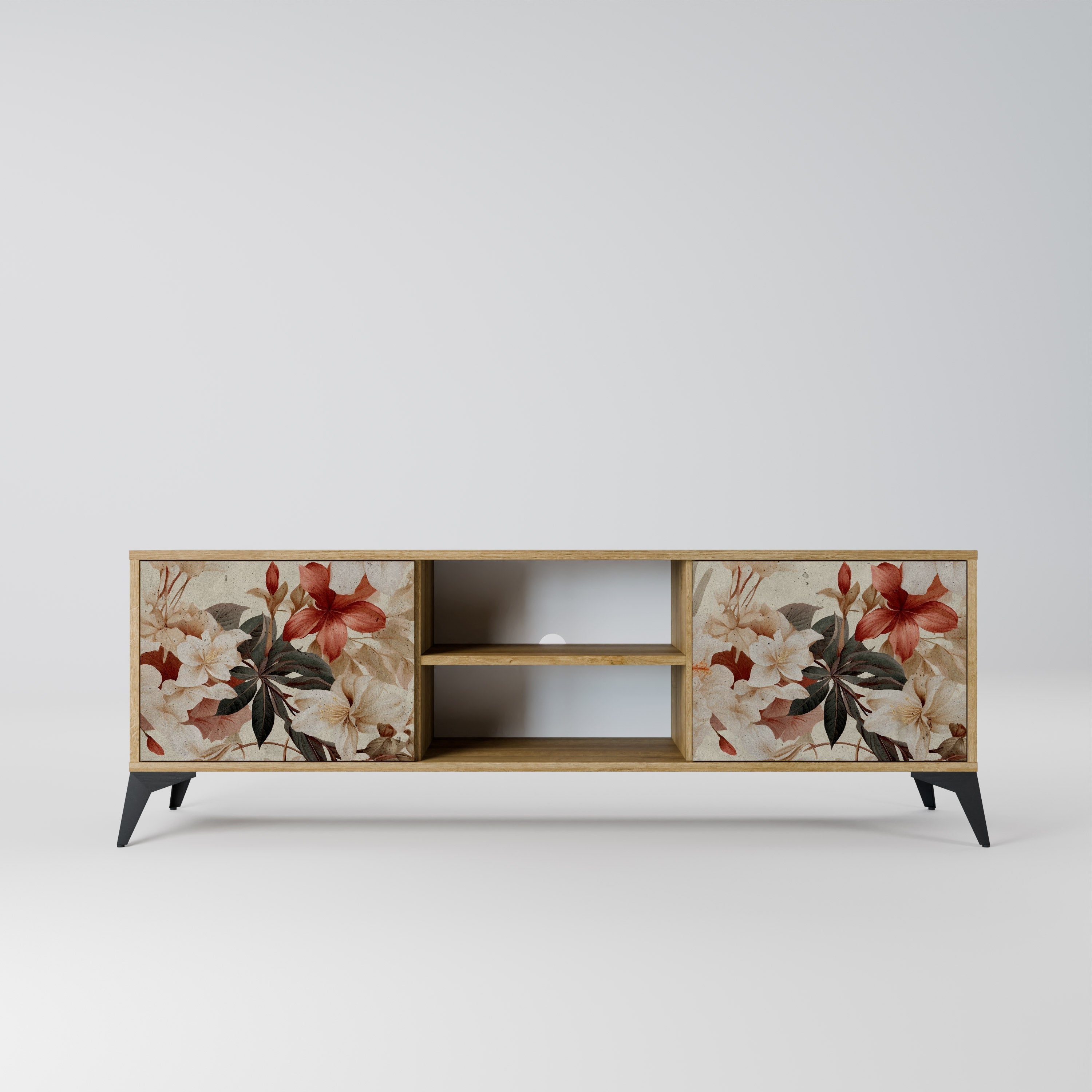 PETAL HARMONY 2-türiger TV-Ständer in Eichenoptik