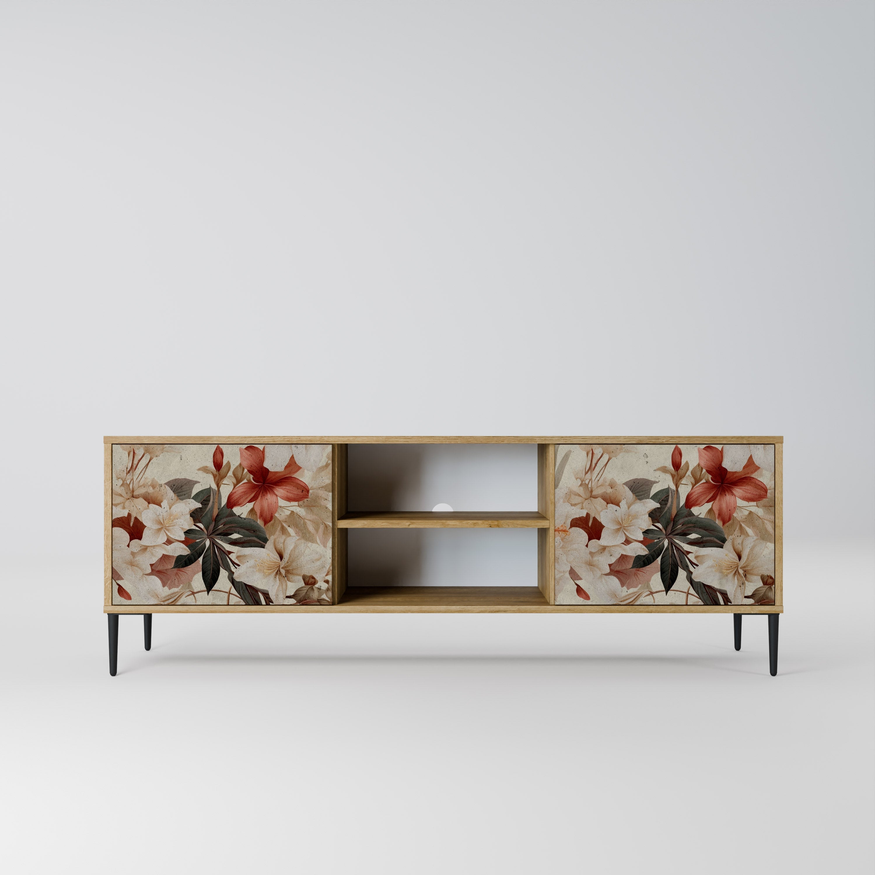 PETAL HARMONY 2-türiger TV-Ständer in Eichenoptik