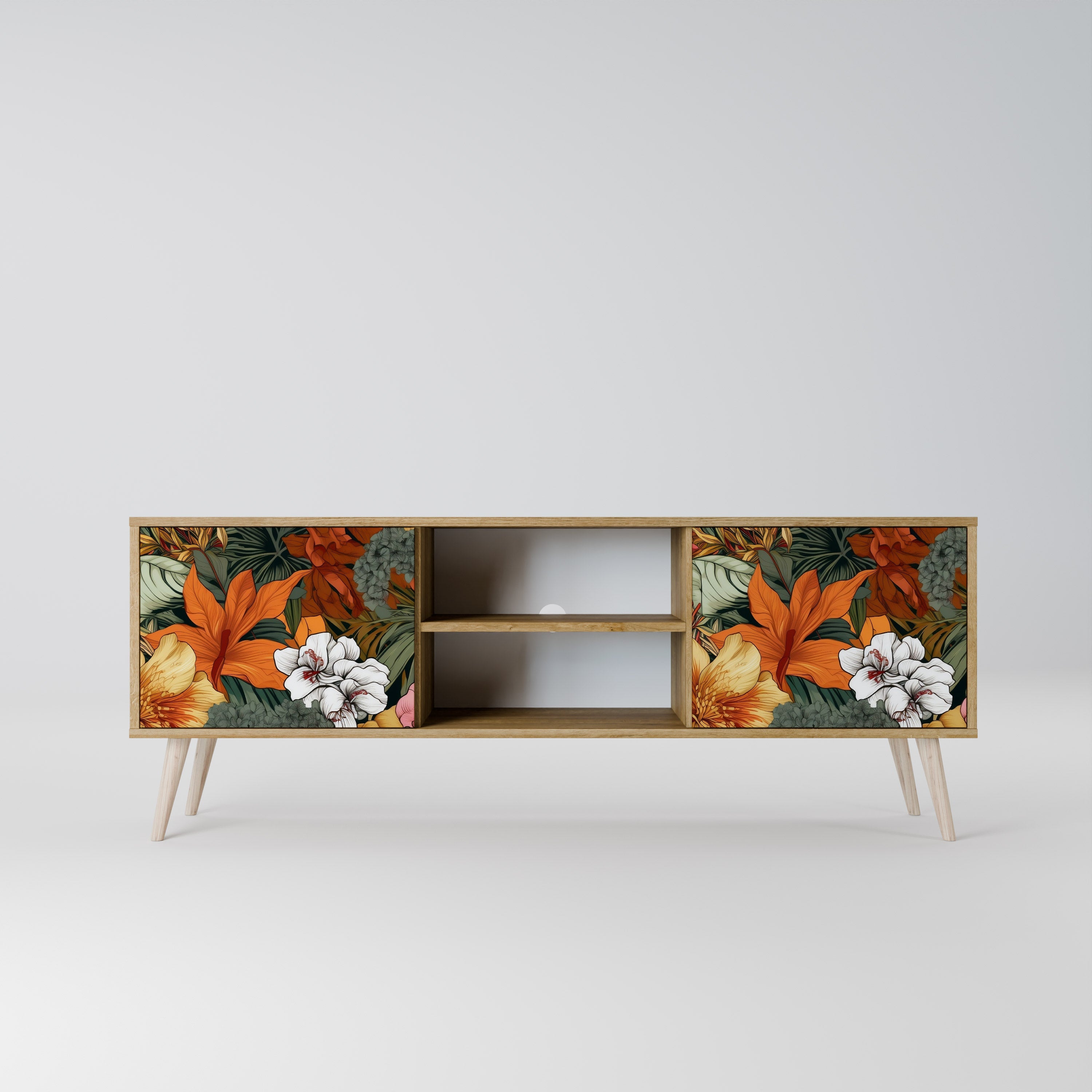 RADIANT FLORA 2-türiger TV-Ständer in Eichenoptik