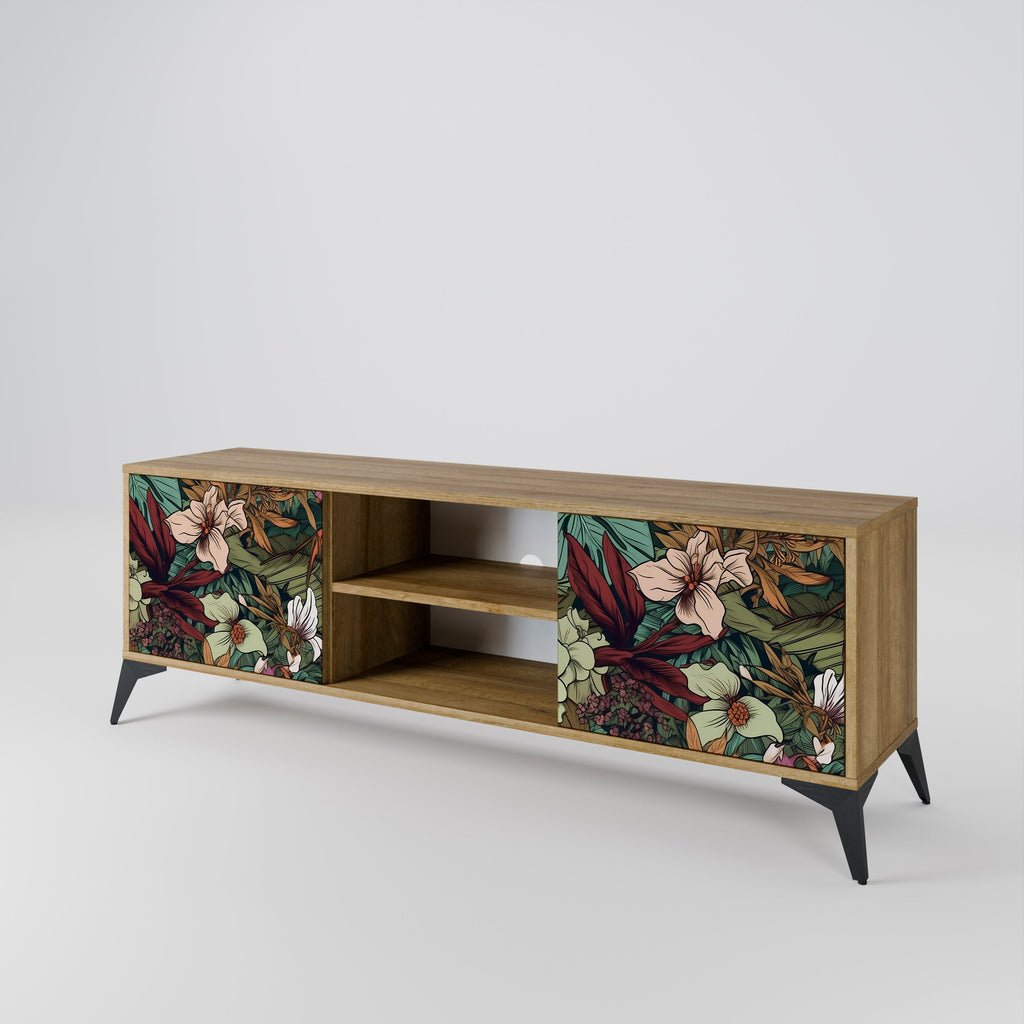 BOTANICAL EMERGENCE 2-türiger TV-Ständer in Eichenoptik