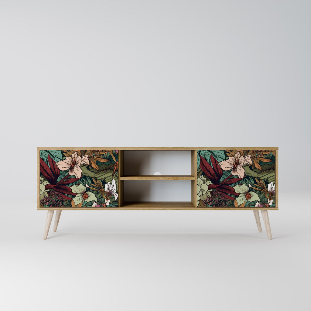 BOTANICAL EMERGENCE 2-türiger TV-Ständer in Eichenoptik