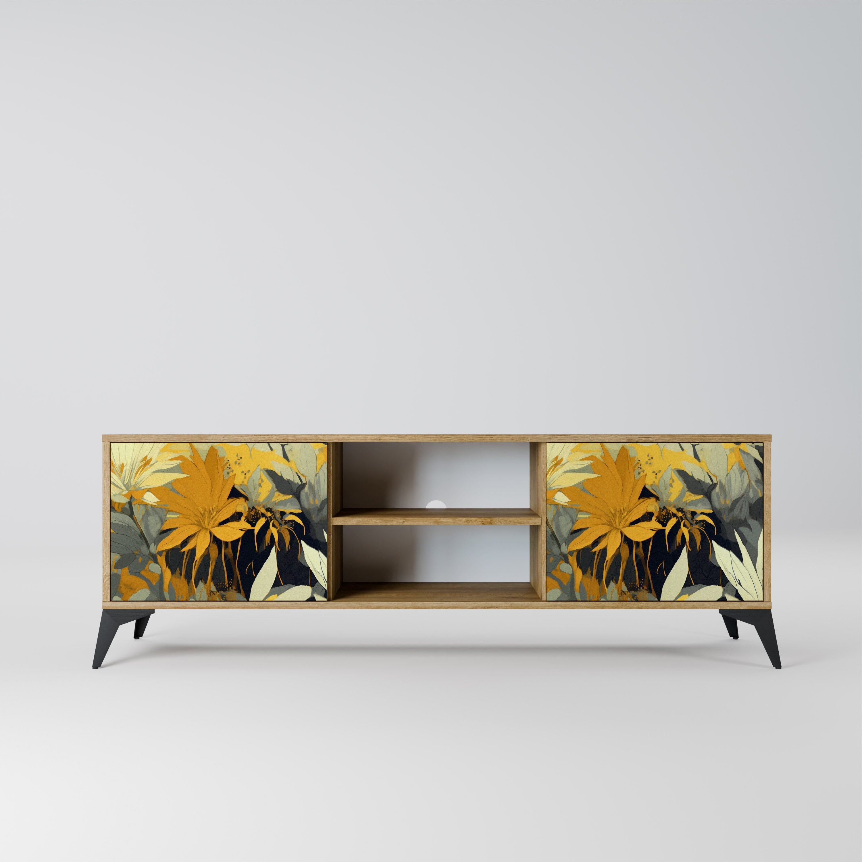 SUNKISSED LILY TV-Ständer mit 2 Türen in Eichenoptik