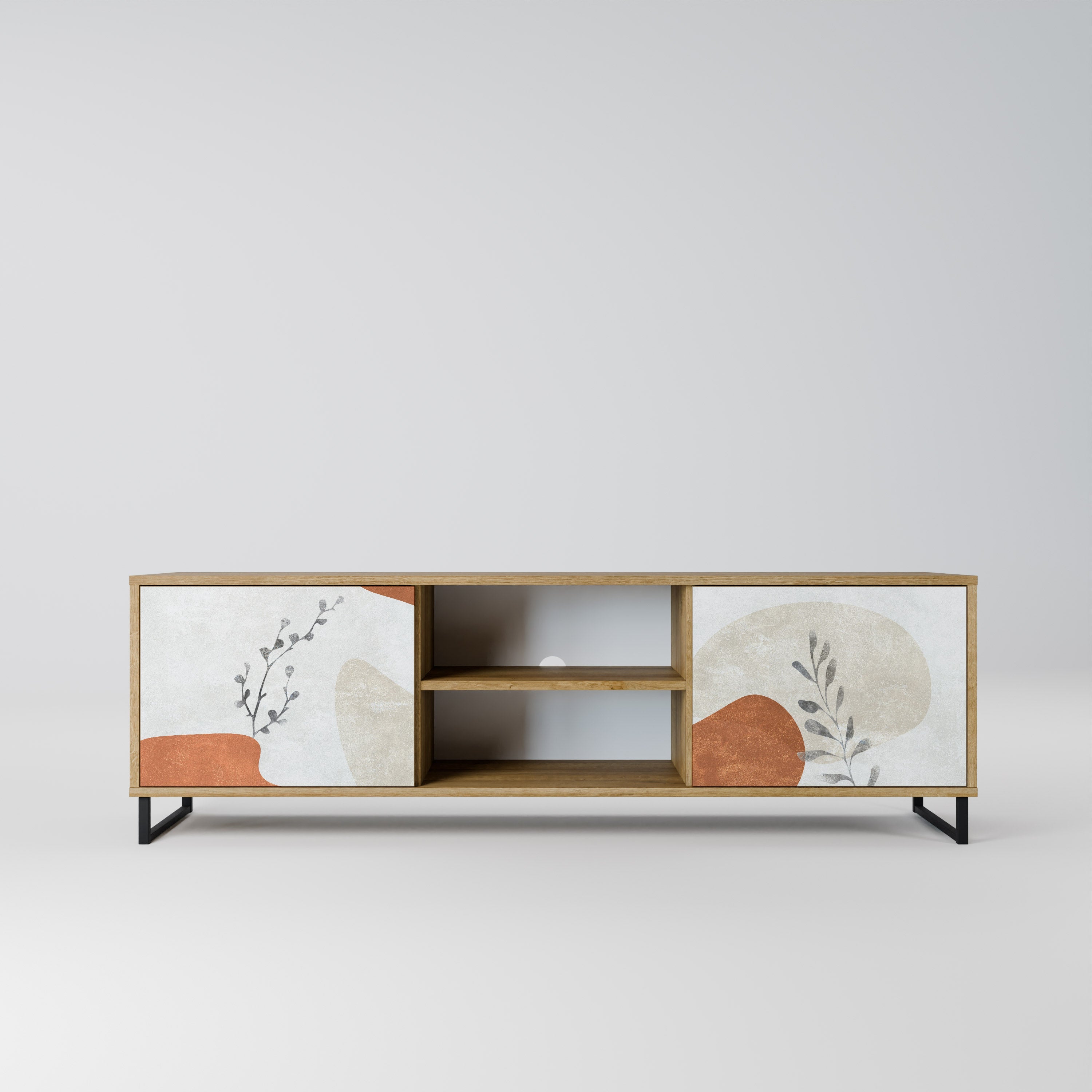 TRANQUIL TWIG 2-türiger TV-Ständer in Eichenoptik