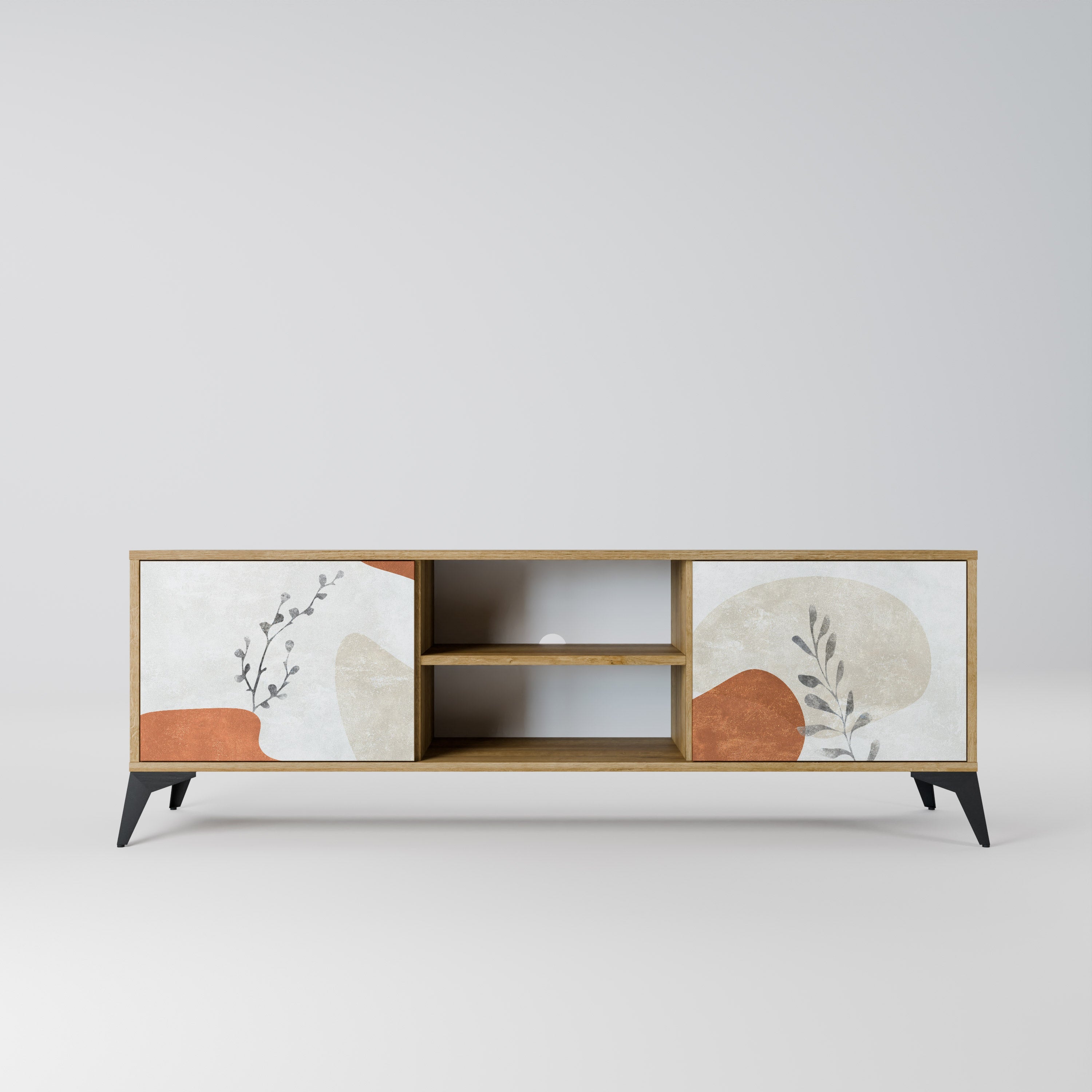 TRANQUIL TWIG 2-türiger TV-Ständer in Eichenoptik