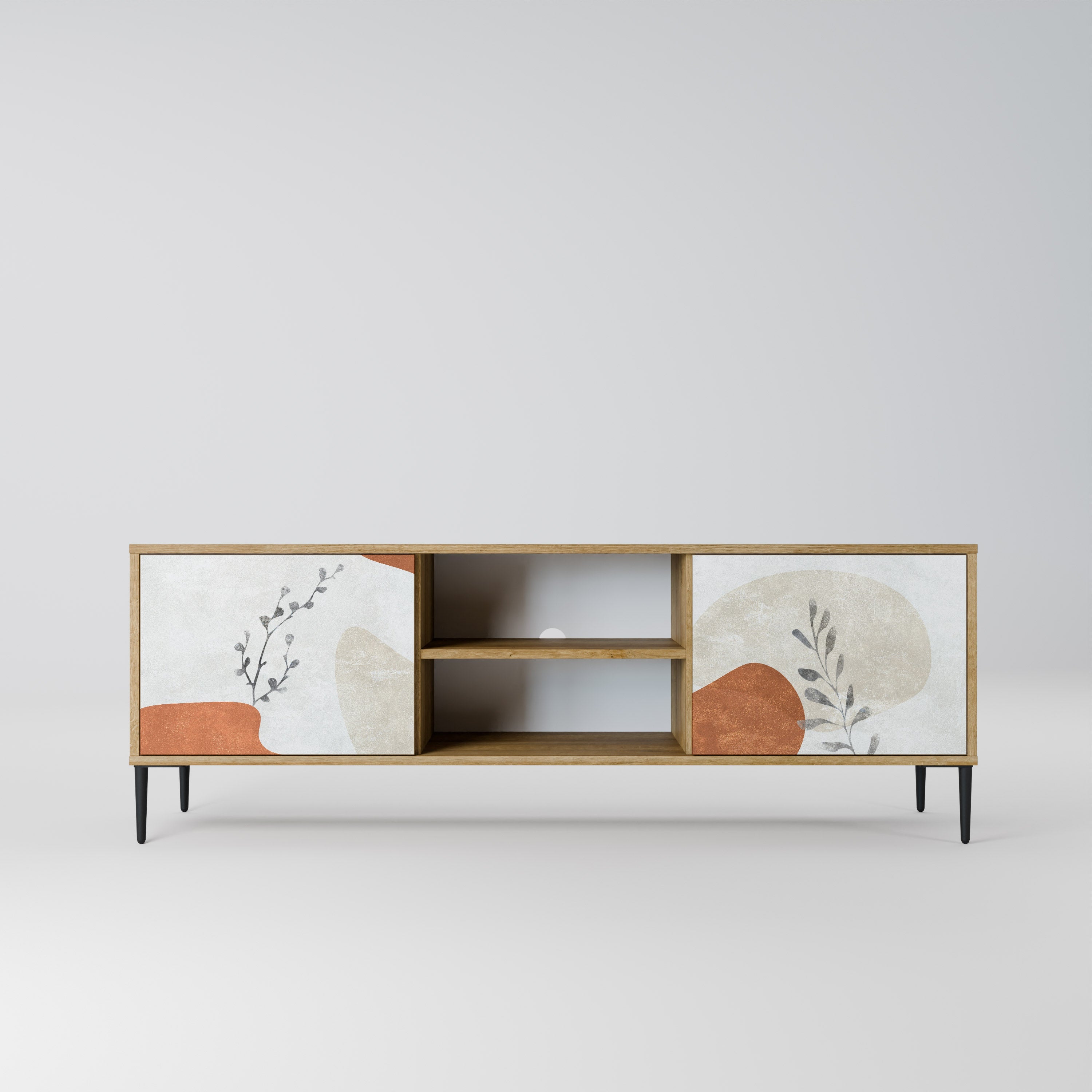 TRANQUIL TWIG 2-türiger TV-Ständer in Eichenoptik
