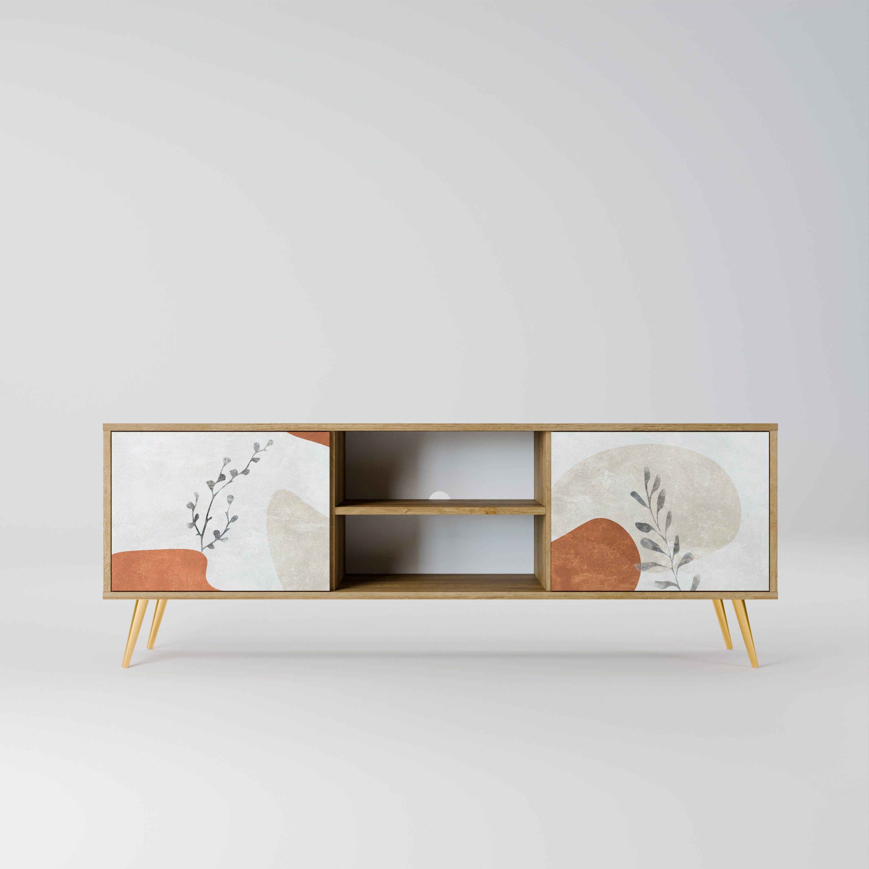 TRANQUIL TWIG 2-türiger TV-Ständer in Eichenoptik