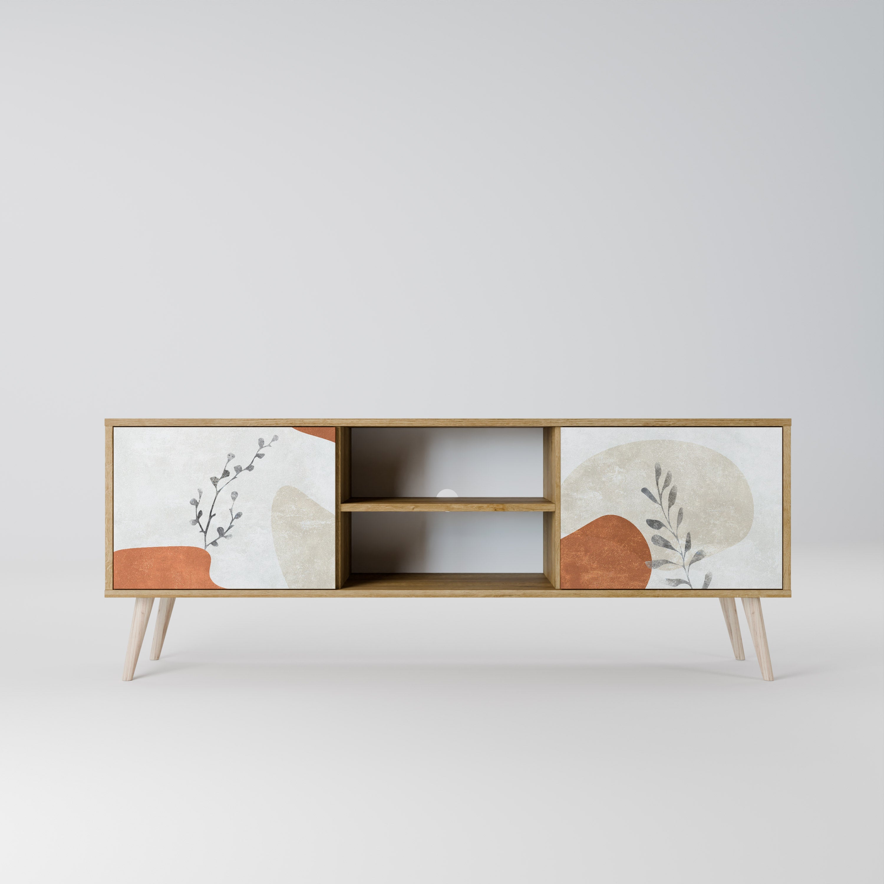 TRANQUIL TWIG 2-türiger TV-Ständer in Eichenoptik