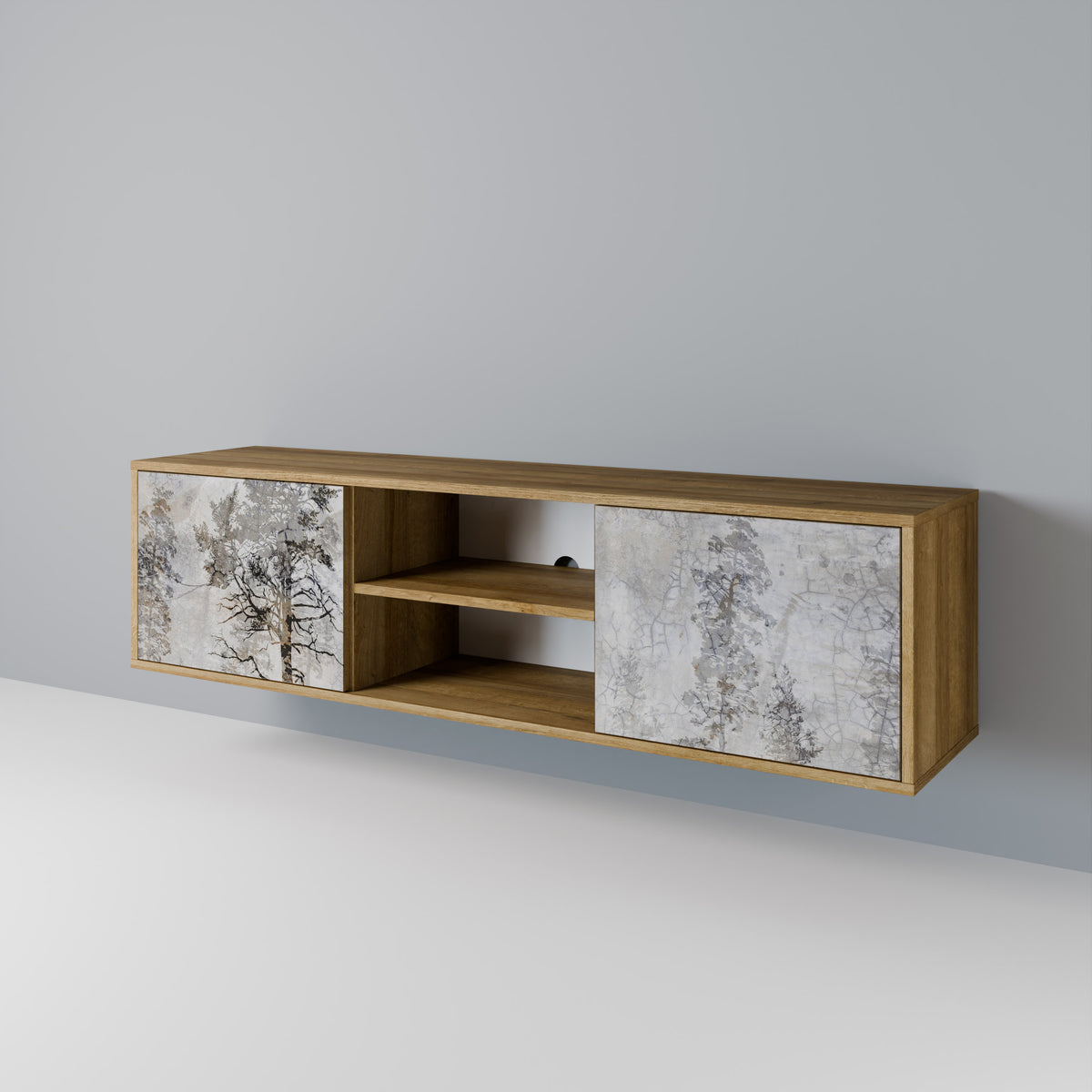 FADE IN THE TREES 2-Door TV Cabinet