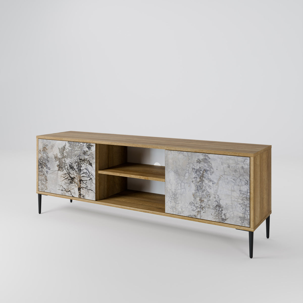 FADE IN THE TREES 2-Door TV Cabinet